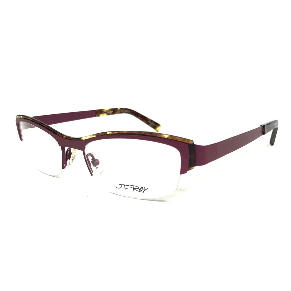 J.F. Rey Eyeglasses Frame JF2551 8590 Matte Purple Tortoise Half Rim 52-18-134